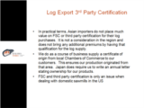 Click to View: 11. Log Export 3rd Party Certification