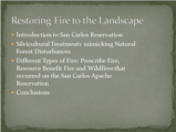 Click to View: 3. Restoring Fire to the Landscape